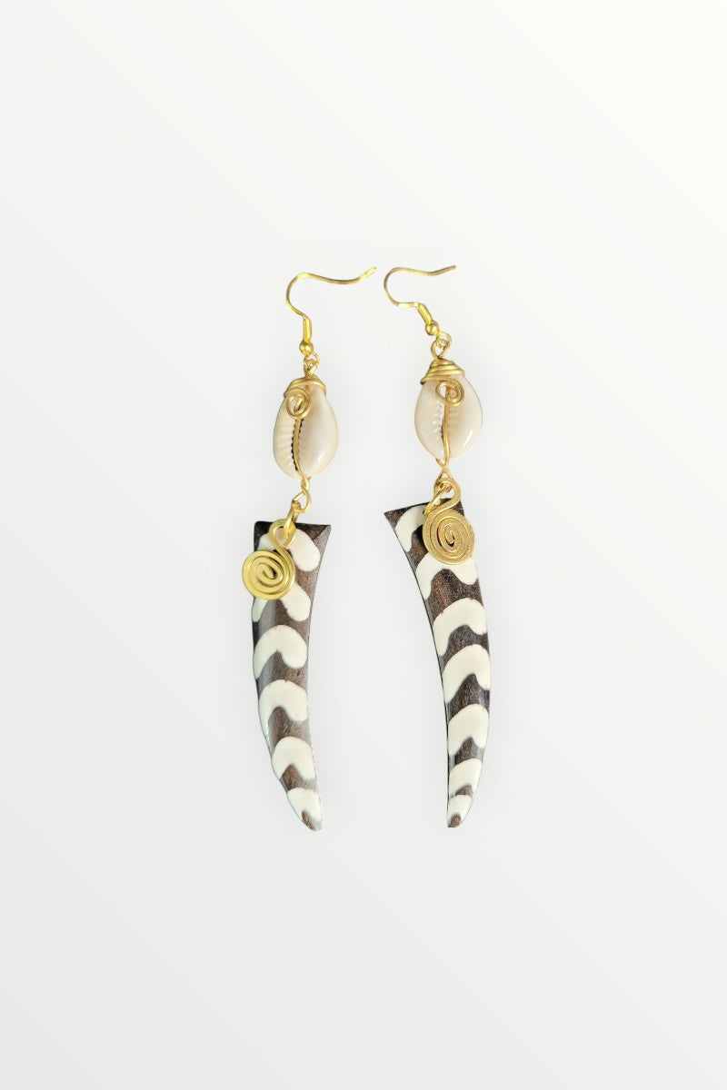 Assorted Bone & Horn Handmade Kenyan Drop Earrings