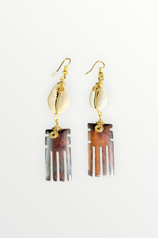 Assorted Bone & Horn Handmade Kenyan Drop Earrings