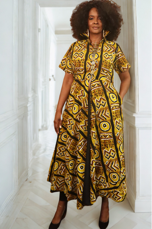 Afia Mud Cloth Duster