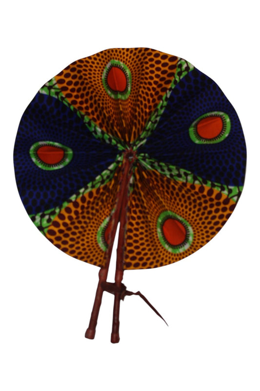 Handmade Ghanaian Ankara Print Fan – Assorted Prints