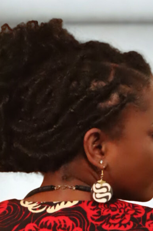 Black and Red Handmade Ghanaian Multi-Strand Beaded Necklace