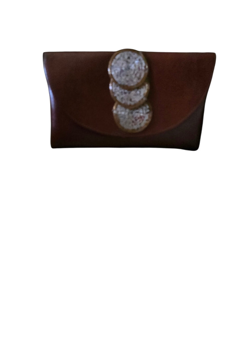 Maasai Beadwork Leather Clutch Bag – Handcrafted in Kenya