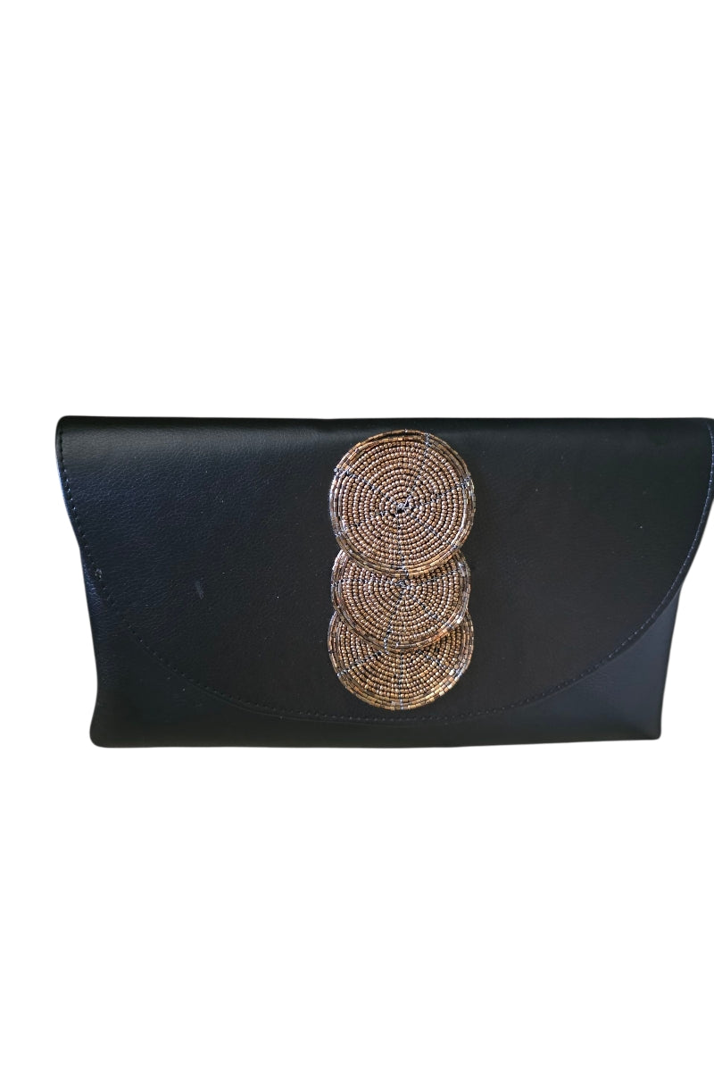 Maasai Beadwork Leather Clutch Bag – Handcrafted in Kenya
