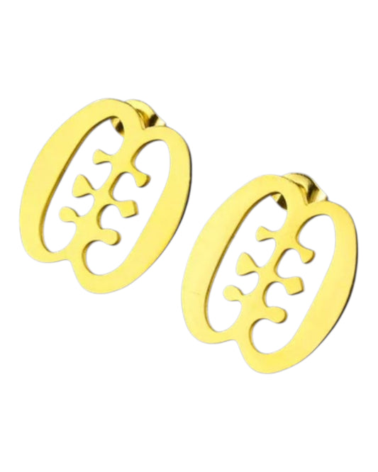 Adinkra Symbol Post Earrings