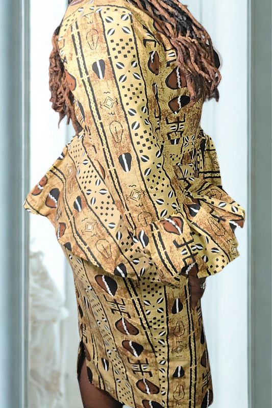 Royal Roots Pencil Skirt – Ghanaian Elegance in Motion