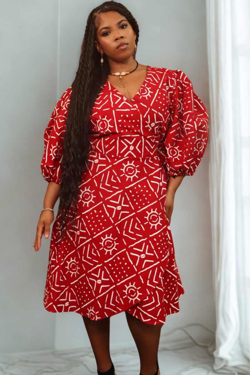 Sunrise Bold Wrap Dress