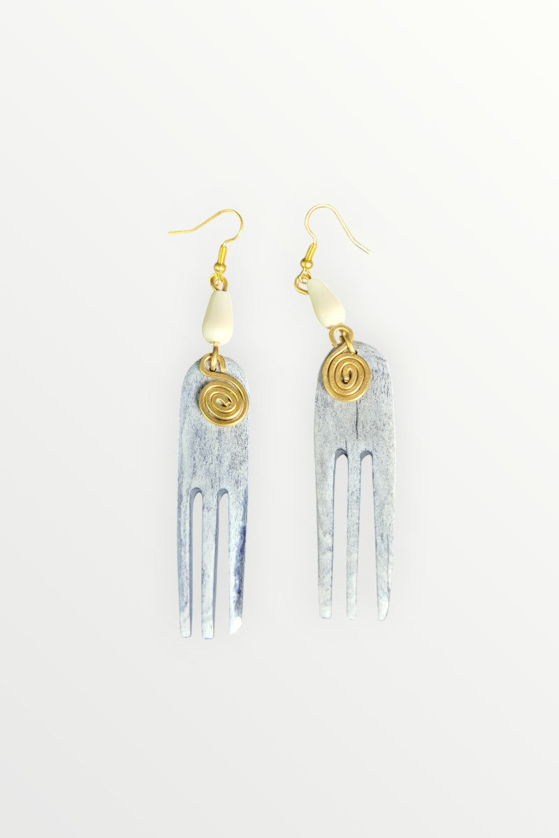 Assorted Bone & Horn Handmade Kenyan Drop Earrings