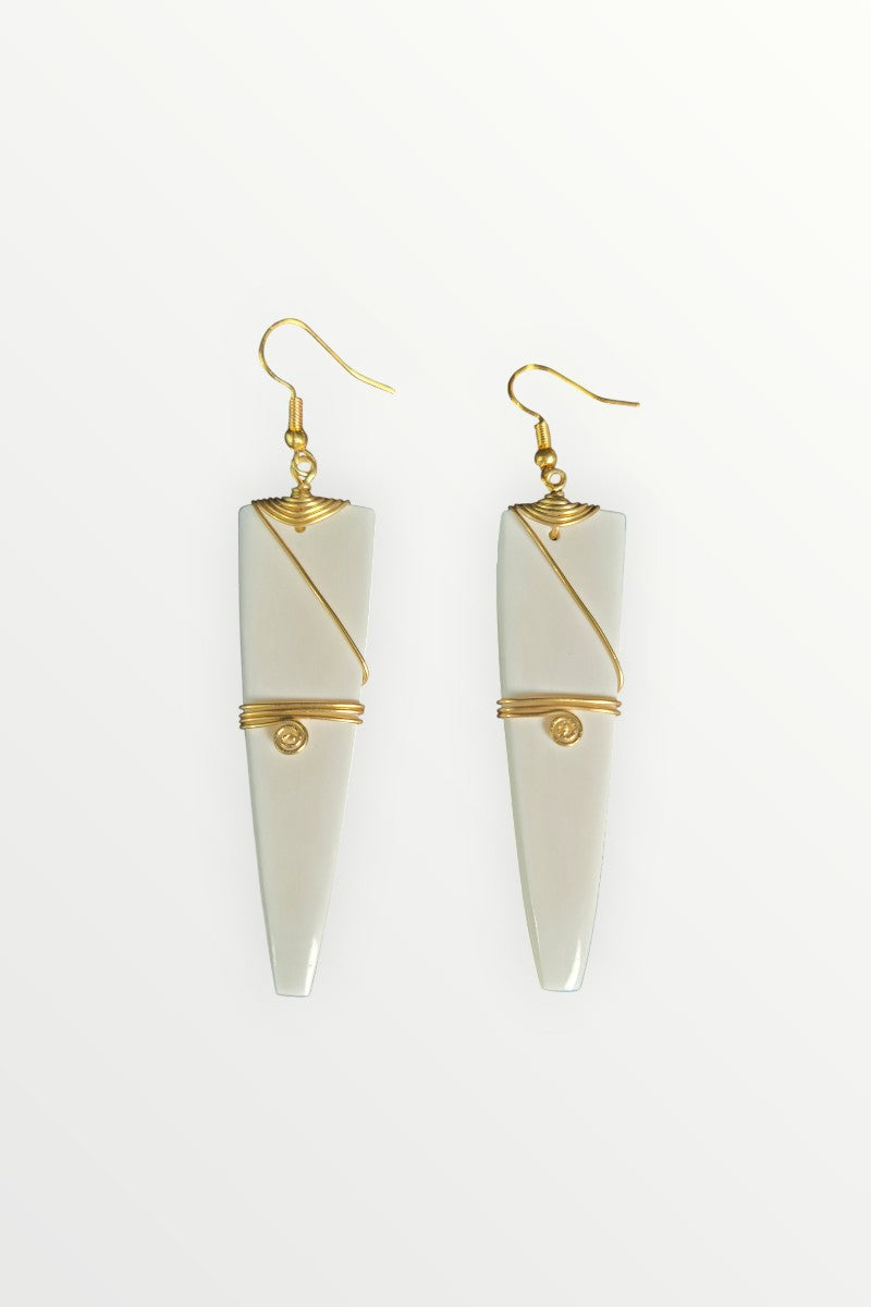Assorted Bone & Horn Handmade Kenyan Drop Earrings
