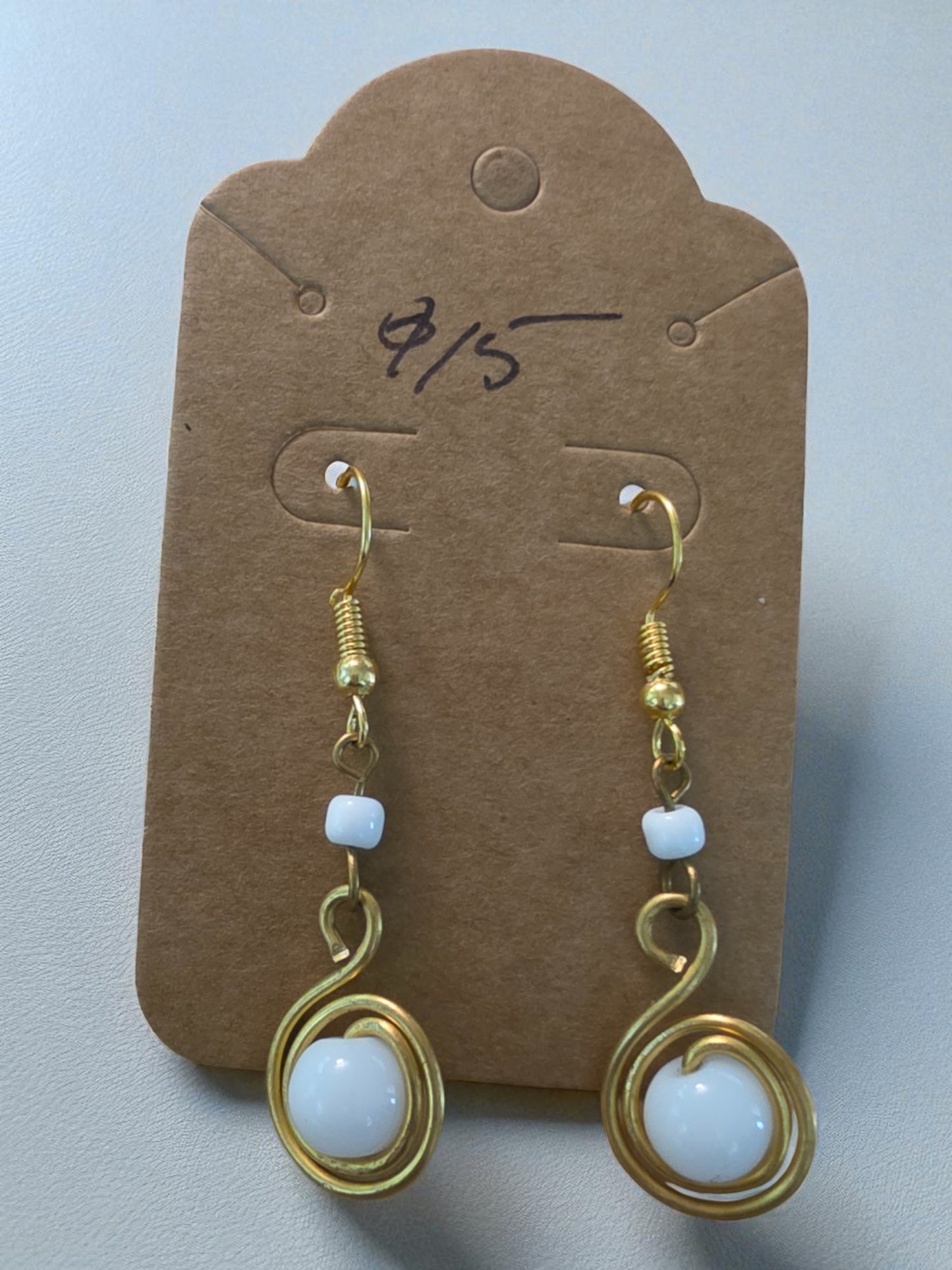 Kenyan Brass and Bead Earrings