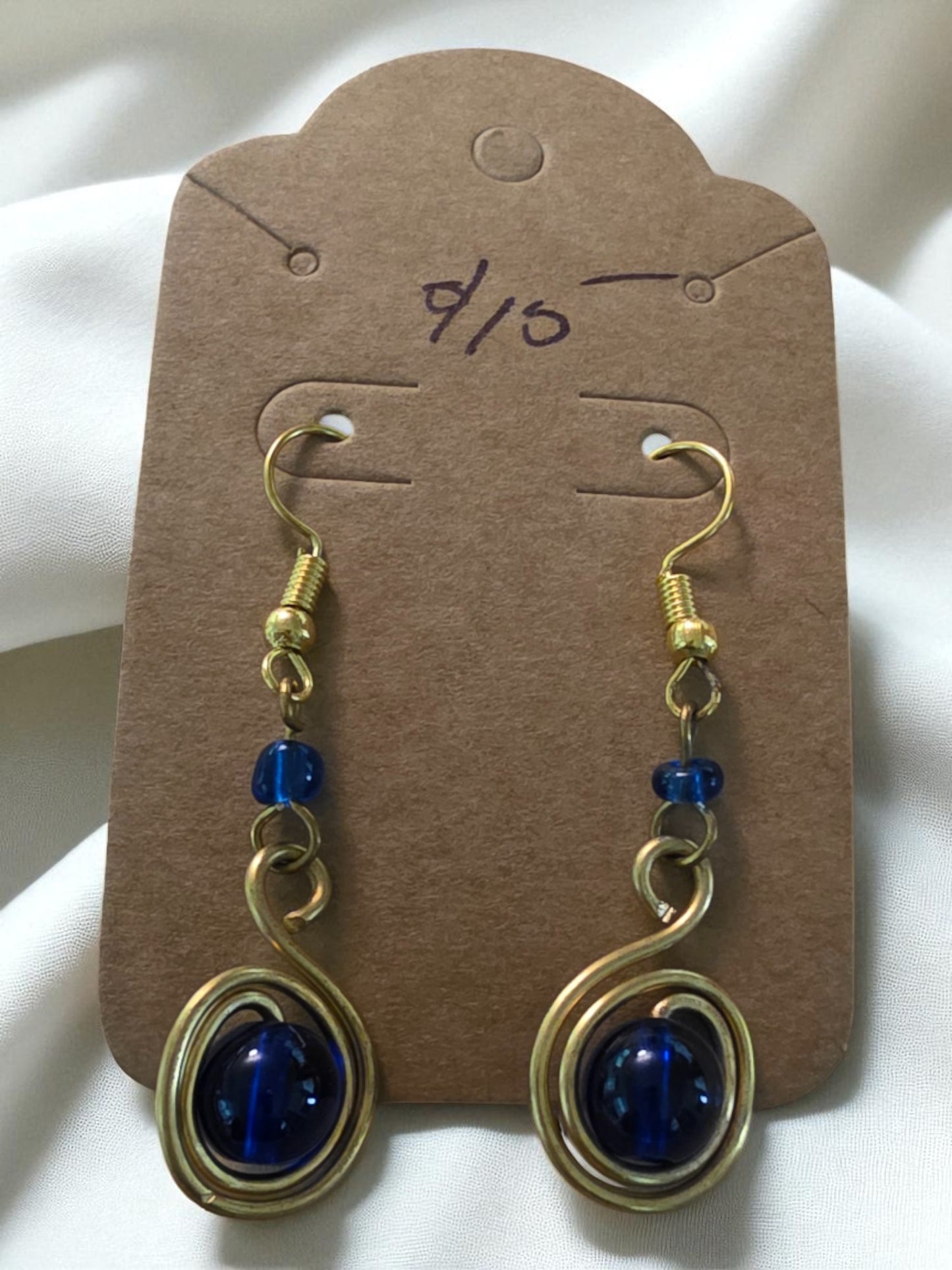 Kenyan Brass and Bead Earrings