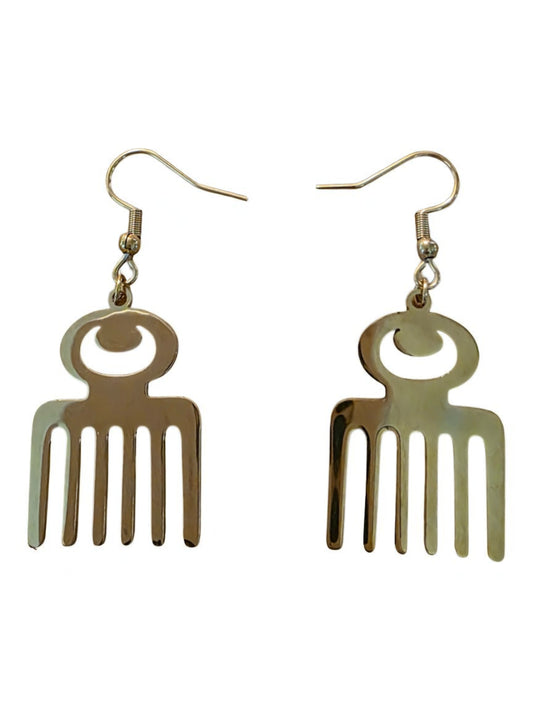 Duafe Earrings – Adinkra Symbol of Beauty, Care & Femininity