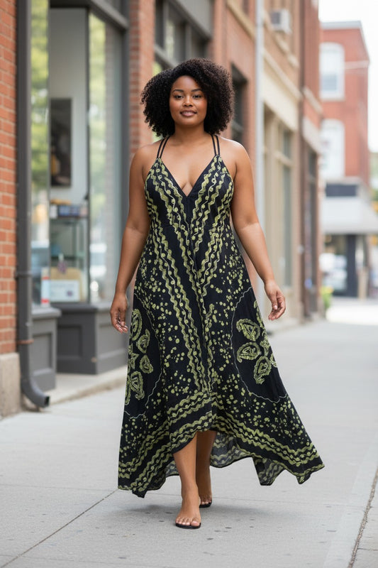 Midnight Batik Maxi Dress