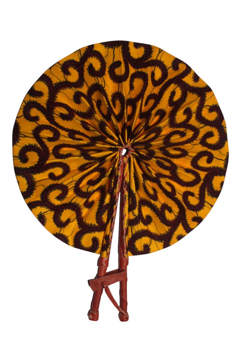 Handmade Ghanaian Ankara Print Fan – Assorted Prints