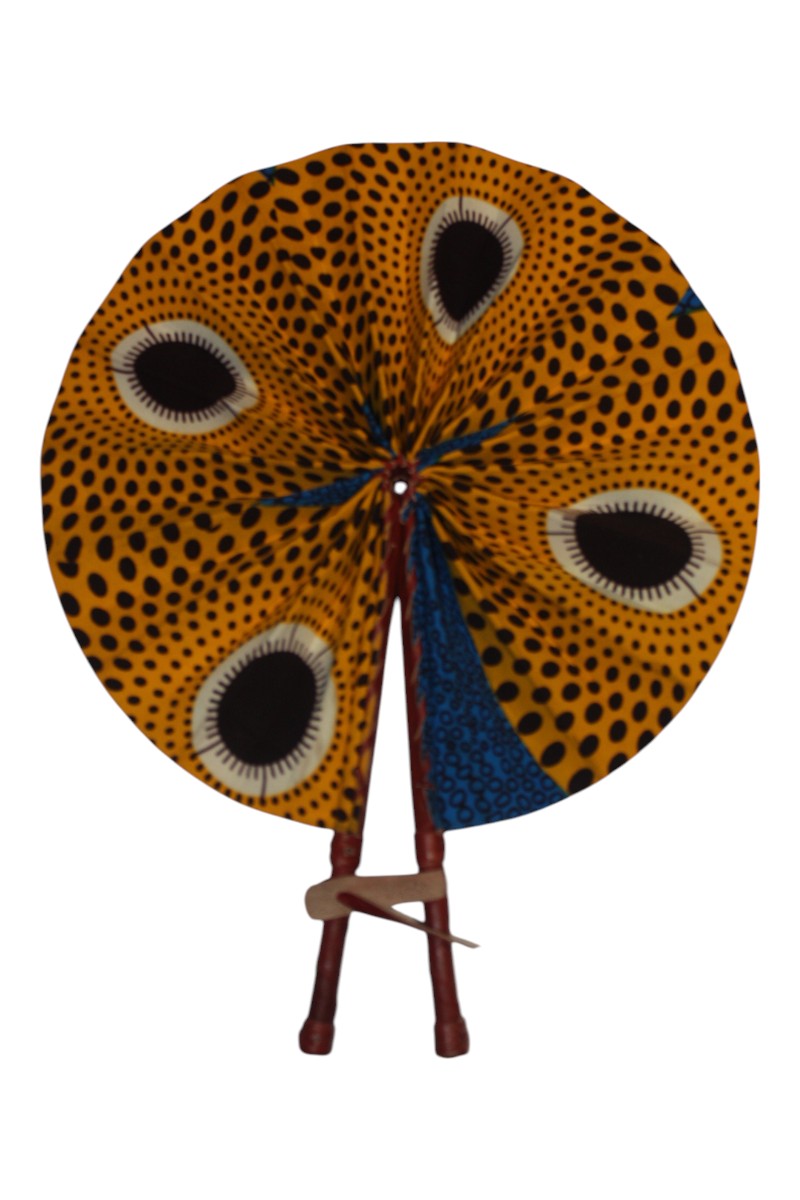 Handmade Ghanaian Ankara Print Fan – Assorted Prints