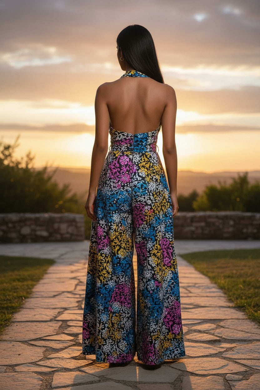 Vineyard Bloom Infinity Halter Jumper
