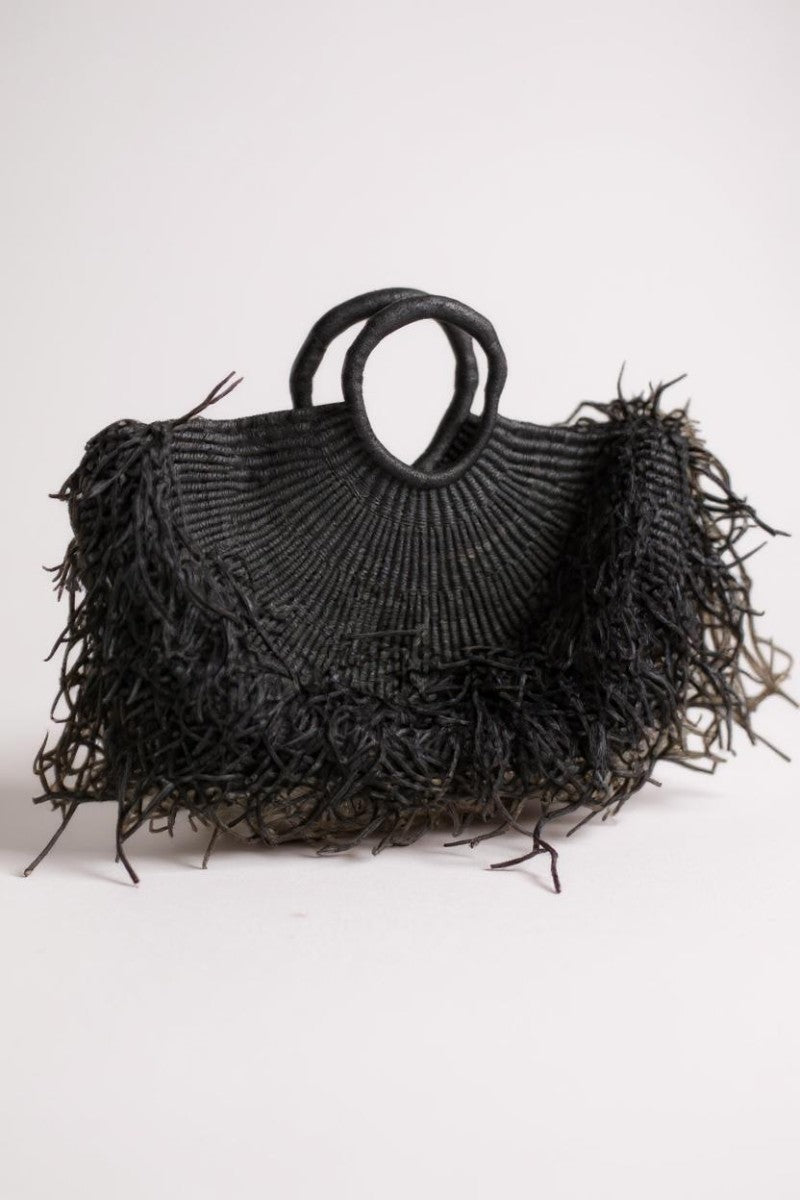 Handwoven African Straw Shopper Handbag - Multiple Colors
