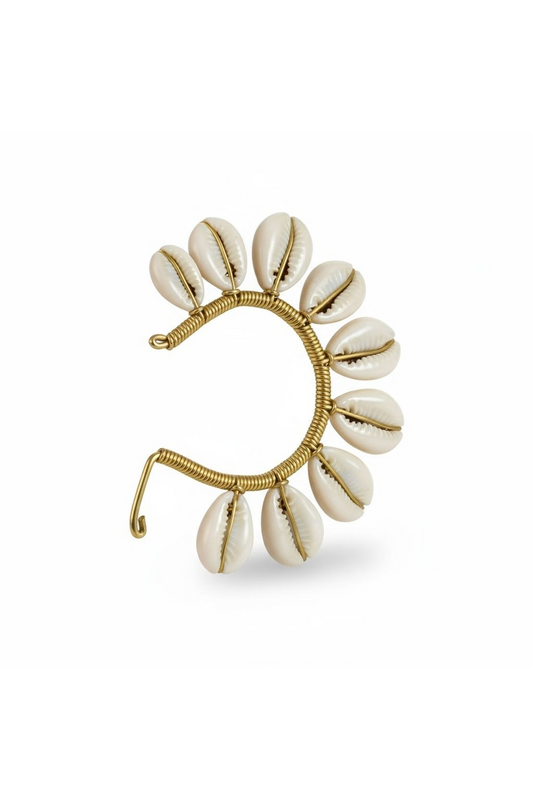 Ghana Cowrie Shell Ear Cuff