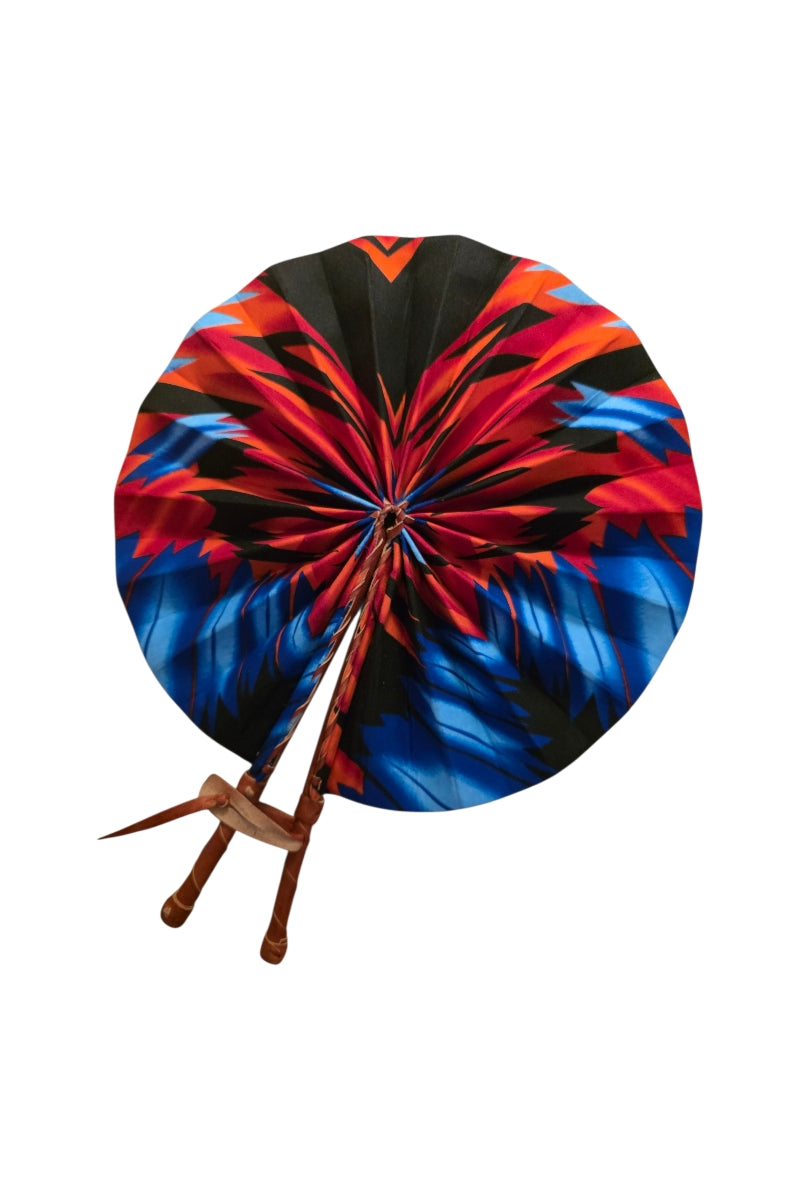 Handmade Ghanaian Ankara Print Fan – Assorted Prints