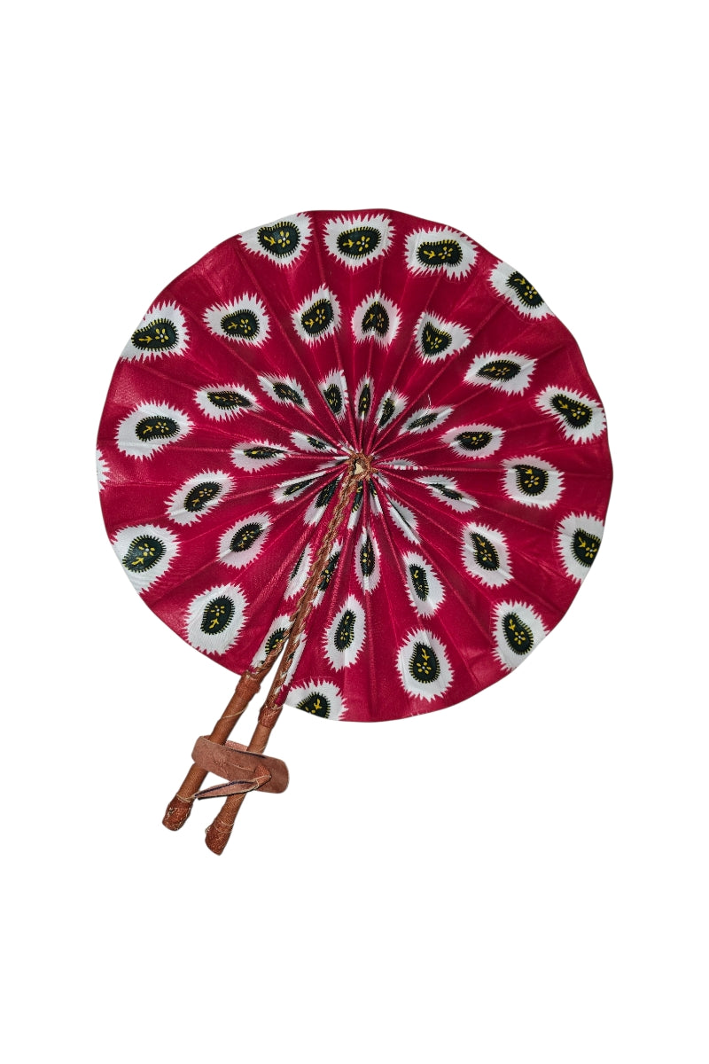 Handmade Ghanaian Ankara Print Fan – Assorted Prints