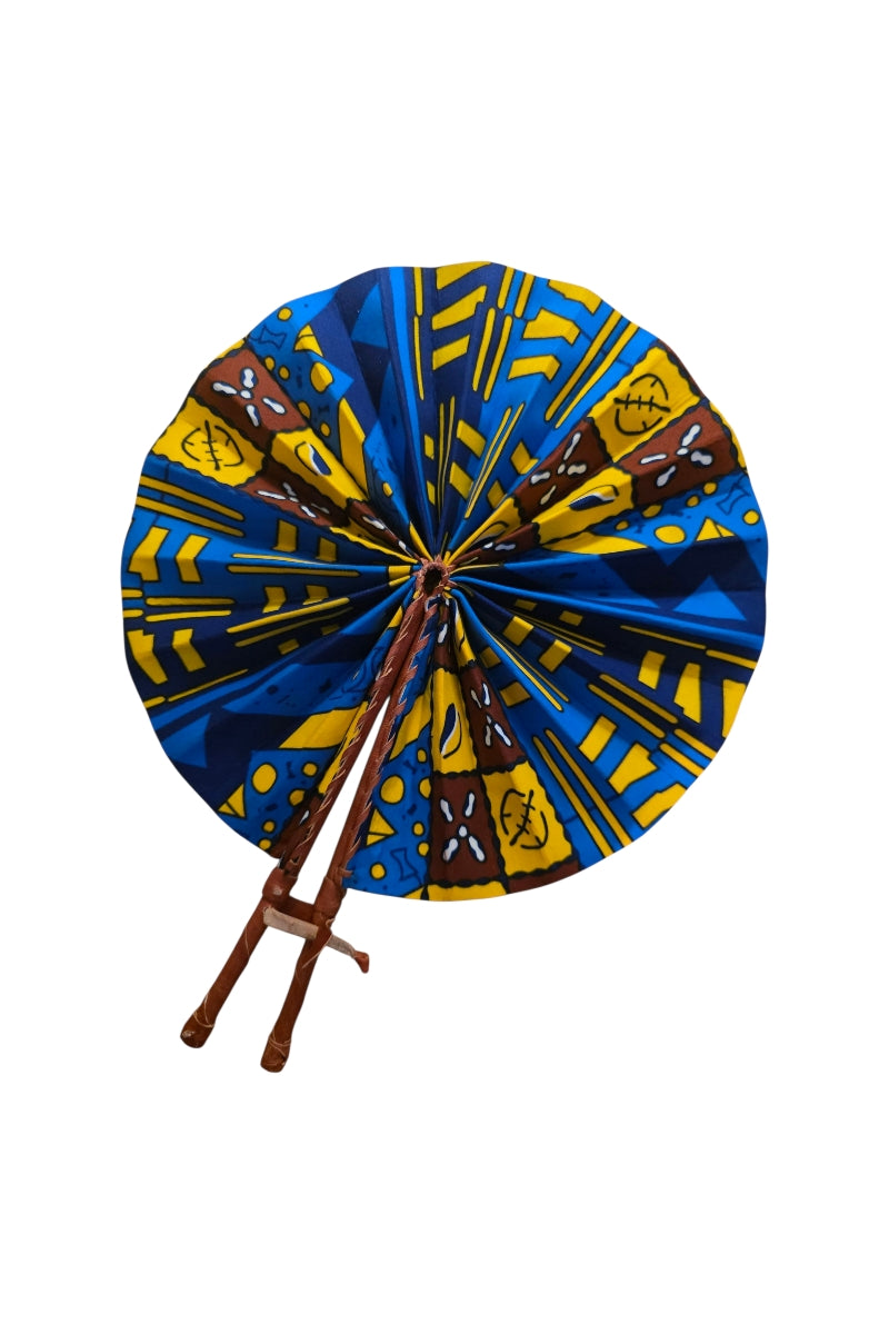 Handmade Ghanaian Ankara Print Fan – Assorted Prints