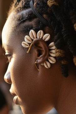 Ghana Cowrie Shell Ear Cuff