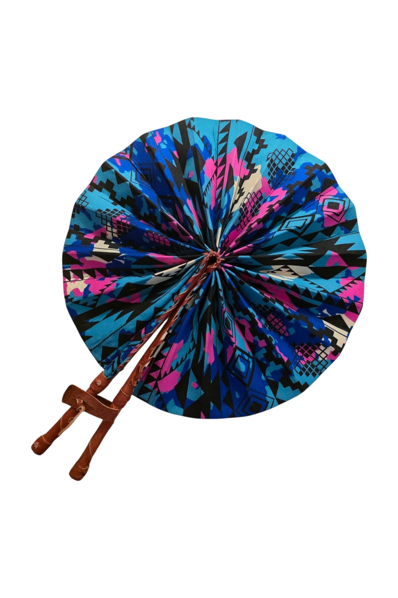 Handmade Ghanaian Ankara Print Fan – Assorted Prints