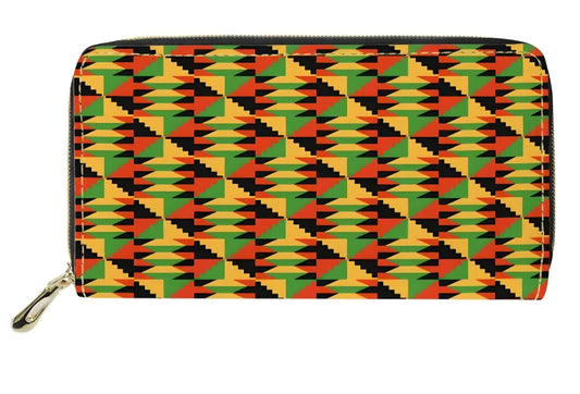 Vinyl Ankara Print Wallet – Bold, Functional & Limited Edition