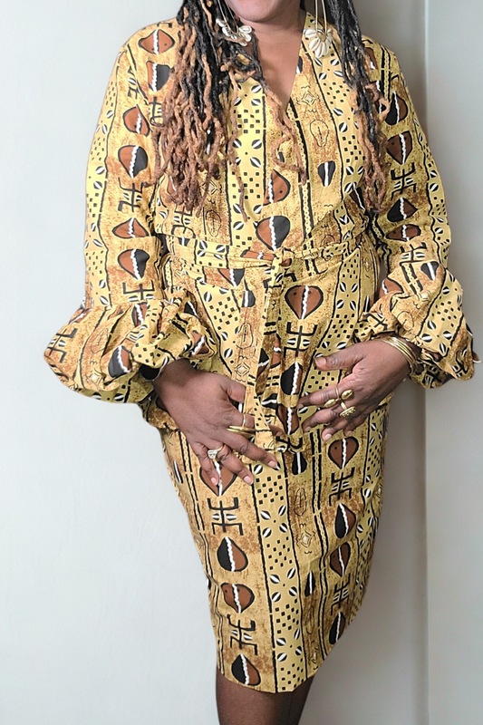 Royal Roots Pencil Skirt – Ghanaian Elegance in Motion