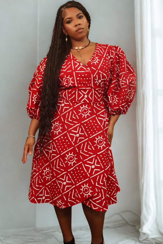 Sunrise Bold Wrap Dress