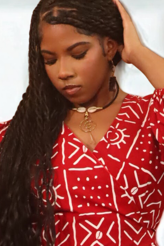 Handcrafted Kenyan Cowrie Shell Necklace with Treble Clef Pendant