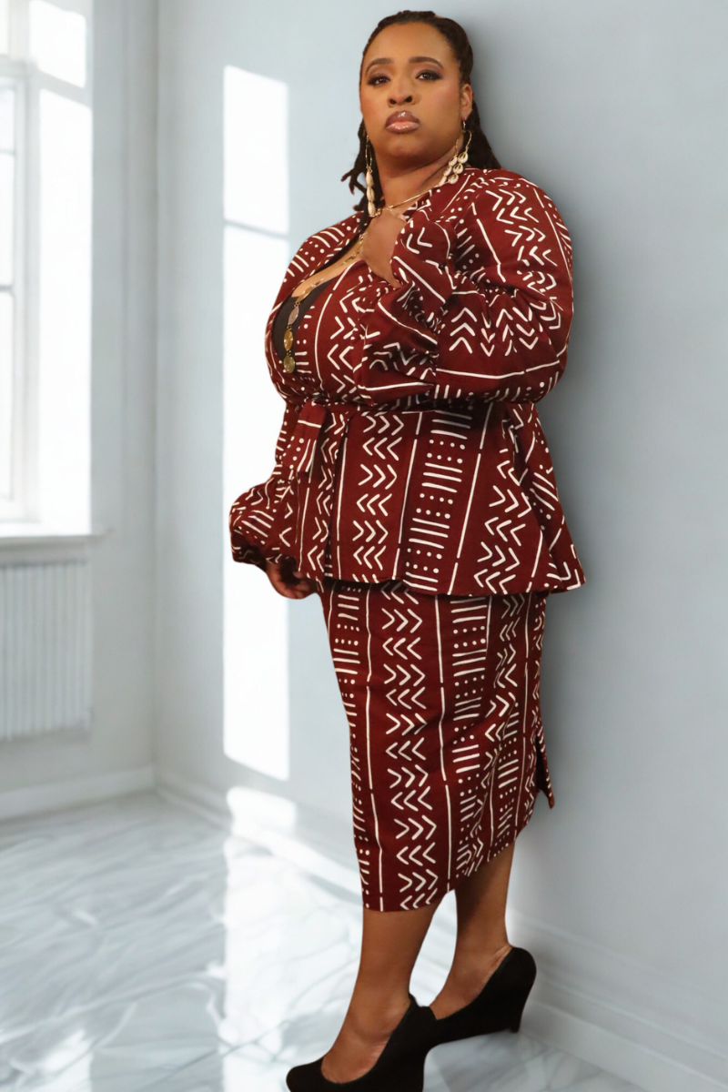 Sankofa Pencil Skirt – Heritage in Motion